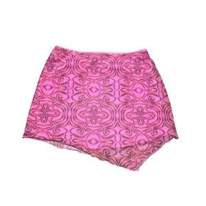 Layered pink mini skirt